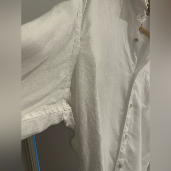 Tristan Linen white button up L - Picture 5 of 5